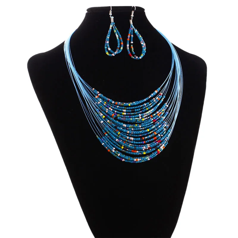 Ethnic Necklace earrings Resin Necklace earrings Layered Chains colorful Party taki Women Fishing Line Bead Mothers Day Gift
Ethnic Necklace earrings Resin Necklace earrings Layered Chains colorful Party taki Women Fishing Line Bead Mothers Day Gift