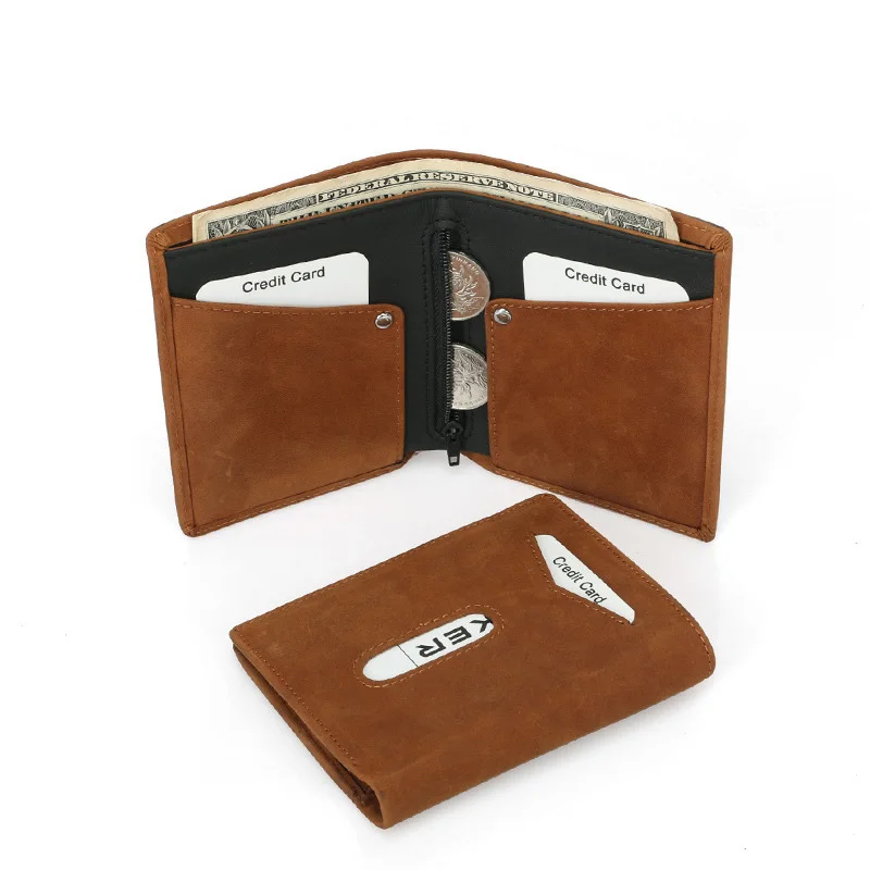 Men Wallet Head Mad Horseskin Short Purse RFID Genuine Leather Wallet Cowhide Card Holder
Men Wallet Head Mad Horseskin Short Purse RFID Genuine Leather Wallet Cowhide Card Holder