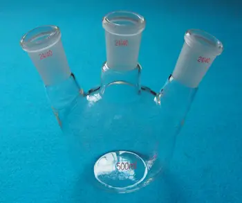500ml,3-Neck,24/40,Flat Bottom Glass Flask,Three Necks,Laboratory Boiling Bottle
500ml,3-Neck,24/40,Flat Bottom Glass Flask,Three Necks,Laboratory Boiling Bottle