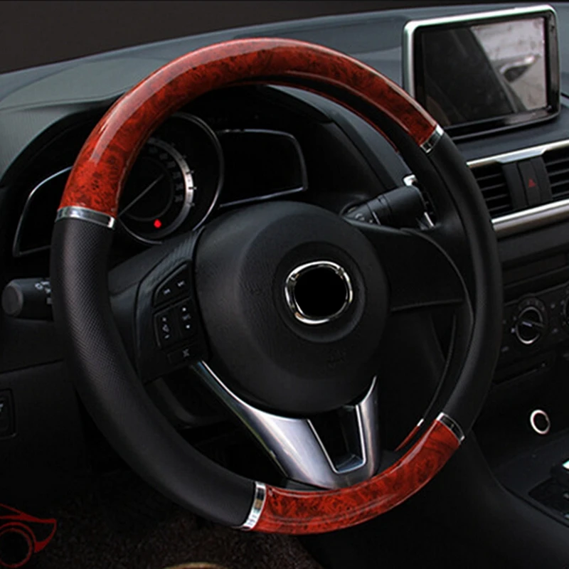Car Steering Wheel Cover Wooden styling Leather Accessories For BMW Opel Toyota VW Golf Polo Hyundai Kia Nissan Honda Accord
Car Steering Wheel Cover Wooden styling Leather Accessories For BMW Opel Toyota VW Golf Polo Hyundai Kia Nissan Honda Accord