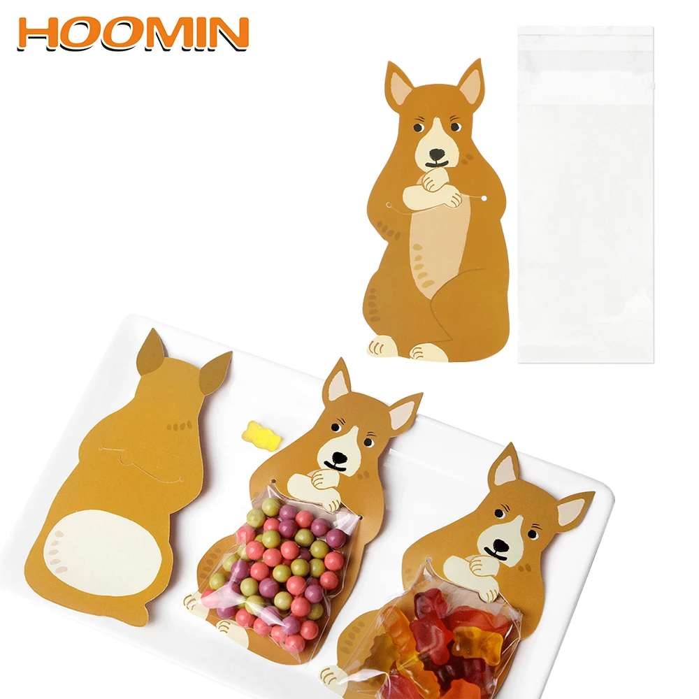 

10pcs/set Food Snack Pouches Packaging Bags Storage OPP Bag Disposable Cute Animal Bear Rabbit Candy Bags Cookie Bags Gift Bags