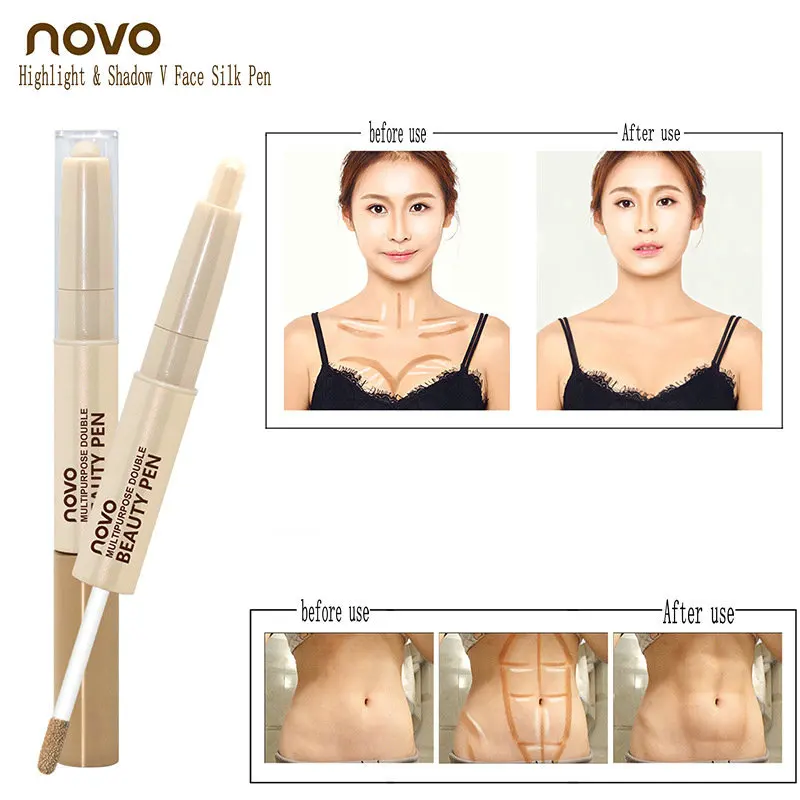 2017 New NOVO Repair Capacity Of High Light Shadow V Face Concealer Double-headed High Light Shadow Combo
2017 New NOVO Repair Capacity Of High Light Shadow V Face Concealer Double-headed High Light Shadow Combo
