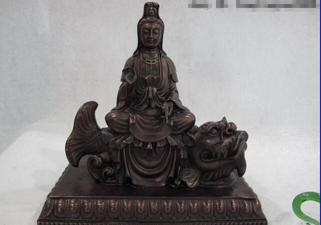 USPS to USA S0338 Tibet Pure Copper Bronze GuanYin Kwan-Yin Bodhisattva Sit on Dragon Fish Statue B0401
USPS to USA S0338 Tibet Pure Copper Bronze GuanYin Kwan-Yin Bodhisattva Sit on Dragon Fish Statue B0401