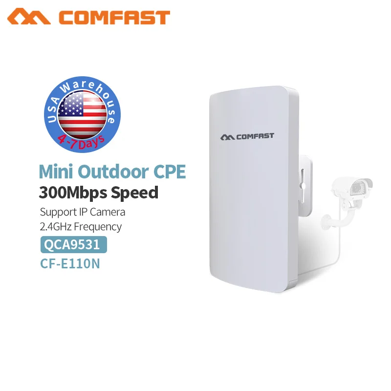 

Comfast CF-E110N Outdoor Mini Wireless WIFI Extender Repeater AP 2.4G 300M Outdoor CPE Router WiFi Bridge Access Point AP Router