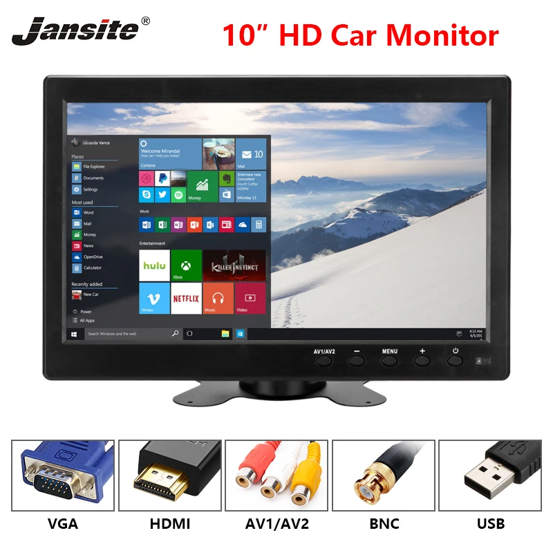 Jansite 10" HD Car Monitor IPS Display Cameras can be computer monitor Reverse Camera Parking System for car rearview 1920X1080P
Jansite 10" HD Car Monitor IPS Display Cameras can be computer monitor Reverse Camera Parking System for car rearview 1920X1080P