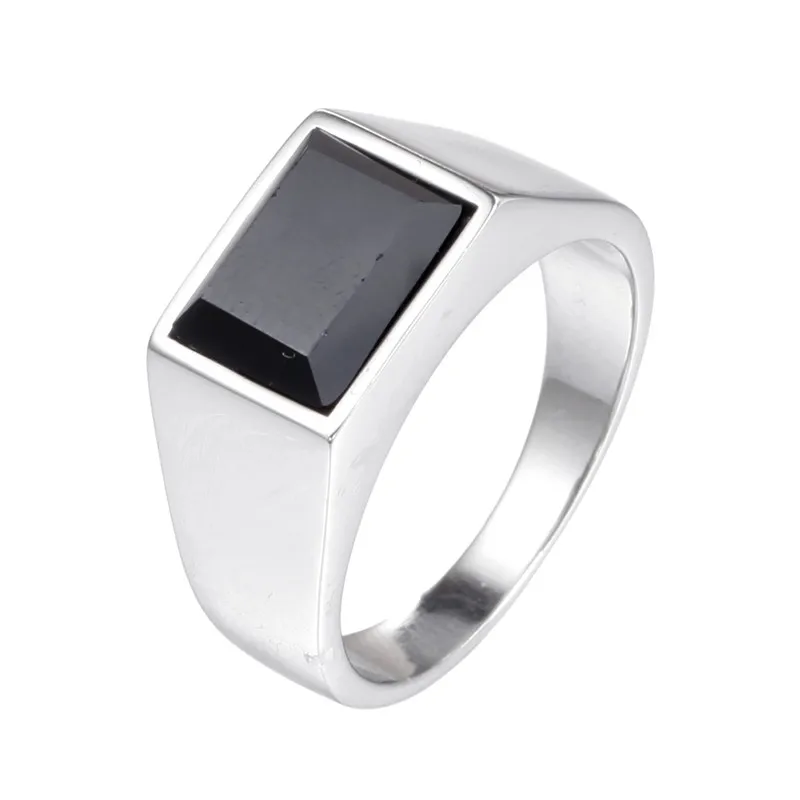 Fashion Mens Signet Rings Stainless Steel Band with Black Stone Inlay Ring for Men Vintage Biker Jewelry
Fashion Mens Signet Rings Stainless Steel Band with Black Stone Inlay Ring for Men Vintage Biker Jewelry