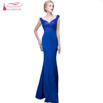 Royal Blue Mermaid Bridesmaid Dresses Long Elegant Beaded V-Neck Maid Of Honor gown wedding guest dress Cheap Formal Dress ZB035
Royal Blue Mermaid Bridesmaid Dresses Long Elegant Beaded V-Neck Maid Of Honor gown wedding guest dress Cheap Formal Dress ZB035