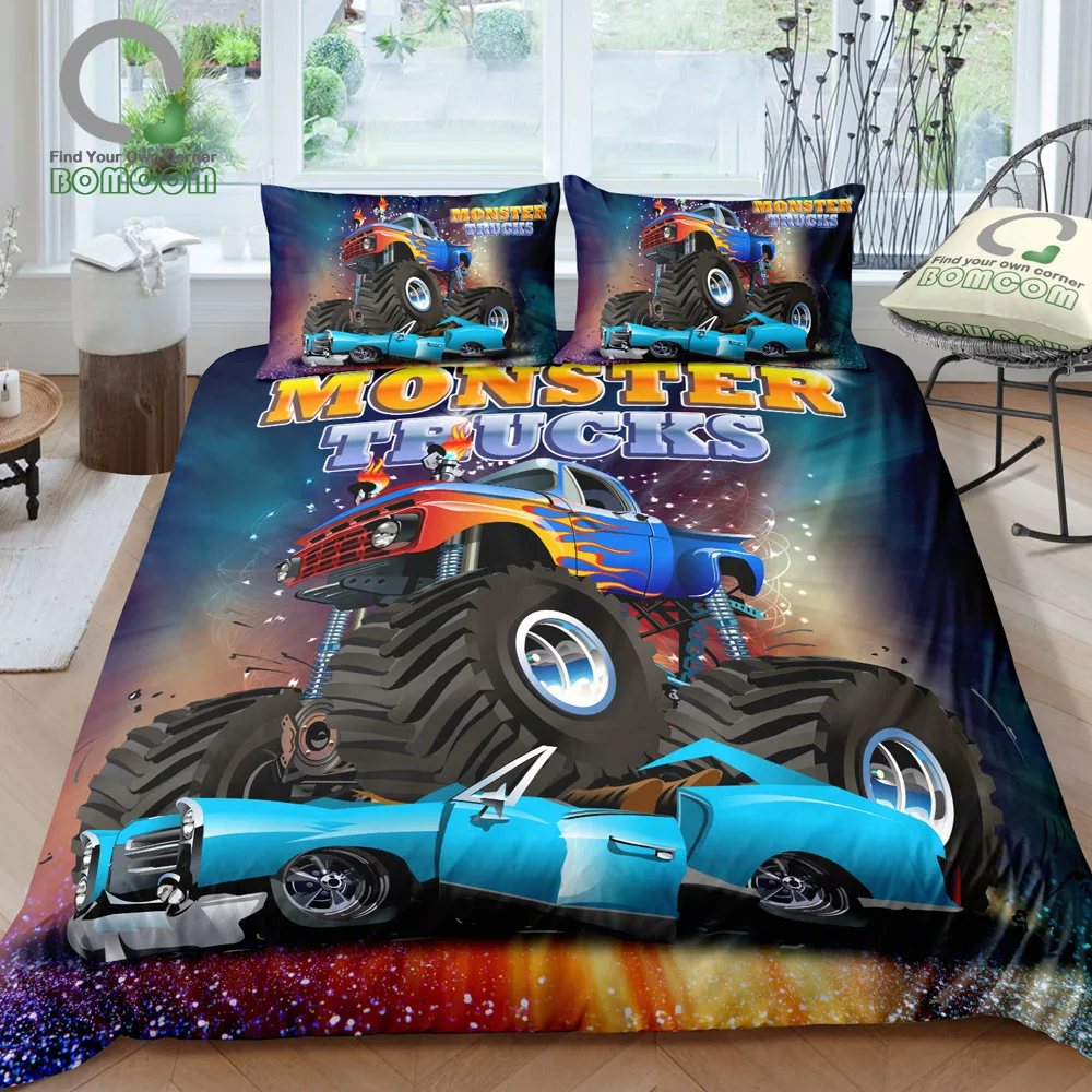 BOMCOM 3D Digital Printing Monster Truck Crushing on Car Freestyle Monster Truck Duvet Cover Sets 100% Microfiber Clear
BOMCOM 3D Digital Printing Monster Truck Crushing on Car Freestyle Monster Truck Duvet Cover Sets 100% Microfiber Clear