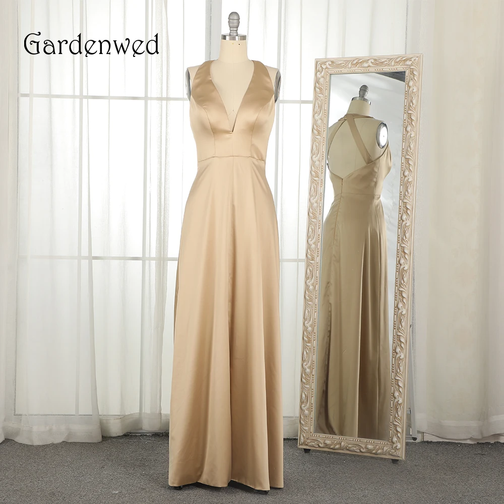 Gardenwed Vintage Champagne Evening Dress Cheap Deep V Neck Long Formal Dress abendkleider Hot Sale
Gardenwed Vintage Champagne Evening Dress Cheap Deep V Neck Long Formal Dress abendkleider Hot Sale