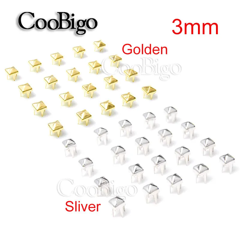 200pcs 3mm Pyramid Studs Rivets Spike Nailheads Punk Rock Leathercraft DIY Bracelets Clothes Bags Shoes Belt Apparel Accessories
200pcs 3mm Pyramid Studs Rivets Spike Nailheads Punk Rock Leathercraft DIY Bracelets Clothes Bags Shoes Belt Apparel Accessories