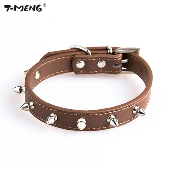 T-MENG One Row Sharp Spiked Studded Rivets Leather Dog Collar Cat Chien Necklace Punk Style Belt Goods For Pet Product
T-MENG One Row Sharp Spiked Studded Rivets Leather Dog Collar Cat Chien Necklace Punk Style Belt Goods For Pet Product