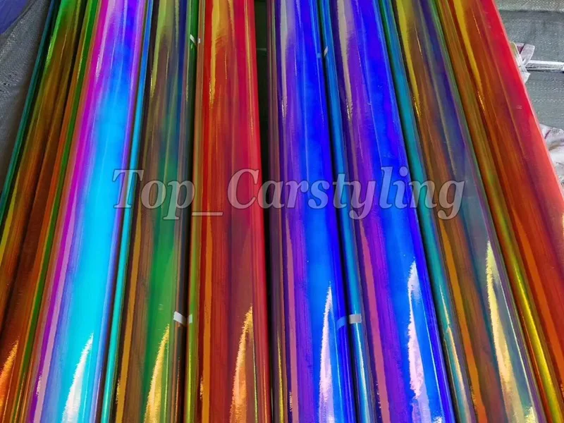 rainbow chrome holographic car wrapping film (3)