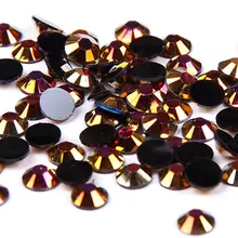 ゴールドブラック ab 樹脂ラインストーン 1000 個 2-5 ミリメートルラウンド売春以外の修正プログラム(China)