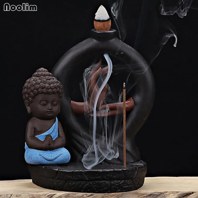 Creative Gift The Little Monk Small Buddha Backflow Tower Incense Cones Burner Incense Stick Holder Ceramic Censer Home Decor
Creative Gift The Little Monk Small Buddha Backflow Tower Incense Cones Burner Incense Stick Holder Ceramic Censer Home Decor