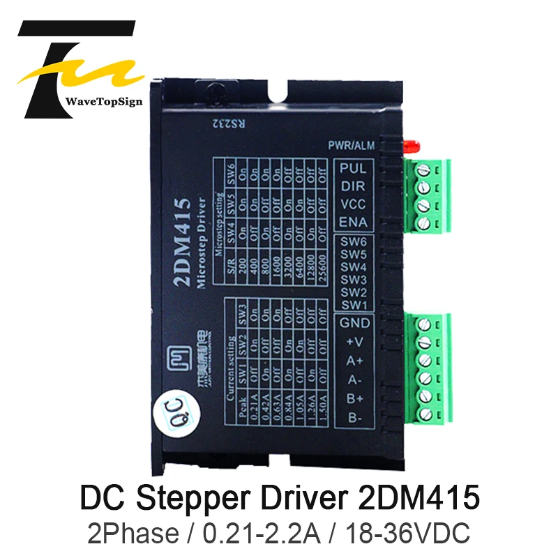 JMC Stepper Motor Driver 2DM415 2Phase Input Voltage 18-36VDC Current 0.21-2.2A use for Laser Engraving and Cutting Machine
JMC Stepper Motor Driver 2DM415 2Phase Input Voltage 18-36VDC Current 0.21-2.2A use for Laser Engraving and Cutting Machine