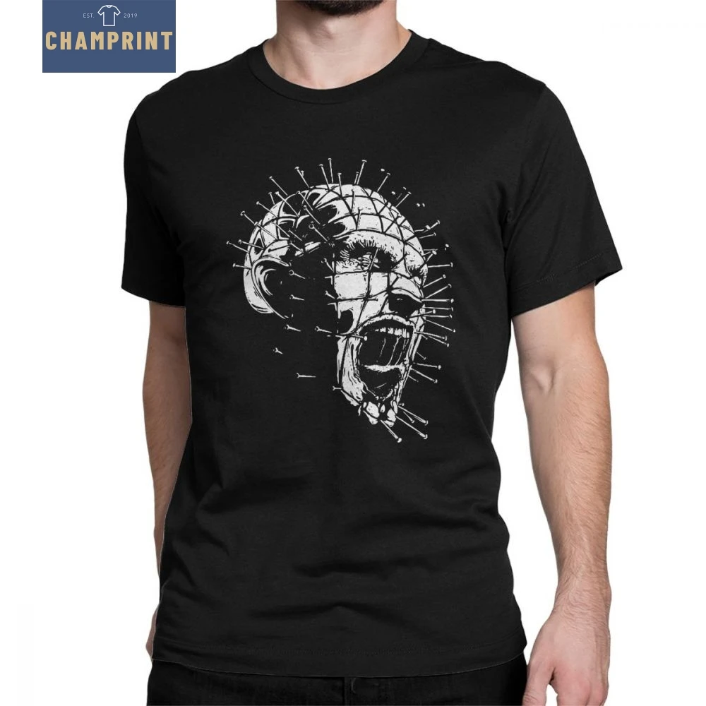 Men T Shirts Hellraiser Pinhead Horror Novelty Short Sleeves Tees Crewneck Clothes Cotton Summer Style T-Shirts
Men T Shirts Hellraiser Pinhead Horror Novelty Short Sleeves Tees Crewneck Clothes Cotton Summer Style T-Shirts