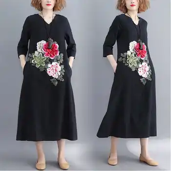 New Autumn and Winter Traditional Long Sleeves Cotton and Linen Woman National Wind Costume Printing Retro Dress NY18818104
New Autumn and Winter Traditional Long Sleeves Cotton and Linen Woman National Wind Costume Printing Retro Dress NY18818104
