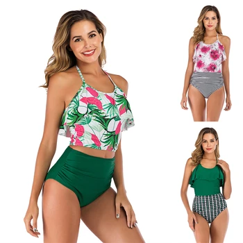New Floral High Waist Bikini 2020 Mujer Women Swimsuit Push Up Ruffled Bathing Suit Two Pieces Backless Swimwear Sexy Beachwear
New Floral High Waist Bikini 2020 Mujer Women Swimsuit Push Up Ruffled Bathing Suit Two Pieces Backless Swimwear Sexy Beachwear