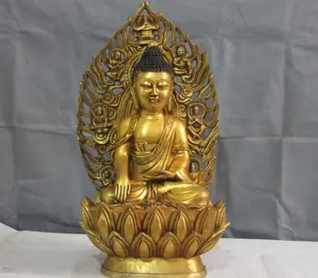 Tibet Bronze Copper Gild Seat Lotus Shakyamuni Amitabha Buddha Sakyamuni Statue
Tibet Bronze Copper Gild Seat Lotus Shakyamuni Amitabha Buddha Sakyamuni Statue