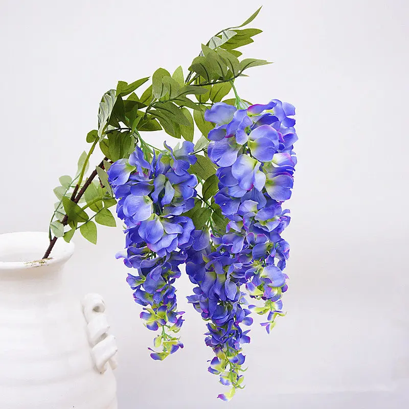 Long stem 3Heads Artificial Wisteria flowers branch for Wedding party decoration silk+plastic Rattan flores garden decor wreath
Long stem 3Heads Artificial Wisteria flowers branch for Wedding party decoration silk+plastic Rattan flores garden decor wreath