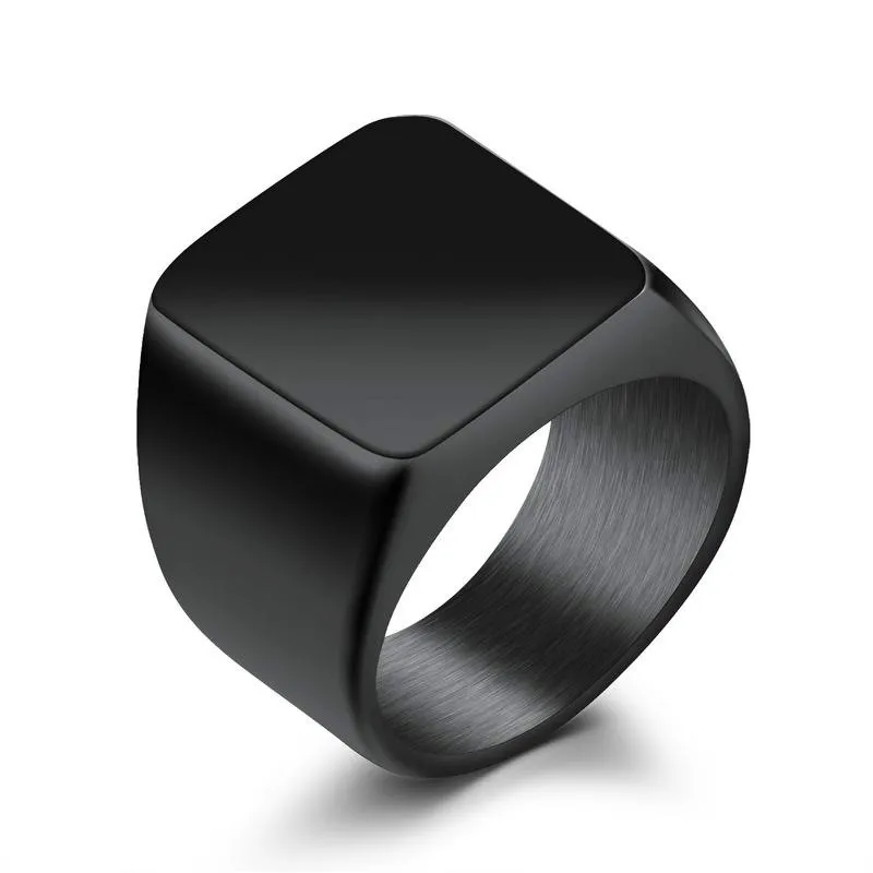 New Fashion Square Big Width Signet Rings Fashion man Finger Silver Men Ring Titanium Steel Jewelry
New Fashion Square Big Width Signet Rings Fashion man Finger Silver Men Ring Titanium Steel Jewelry