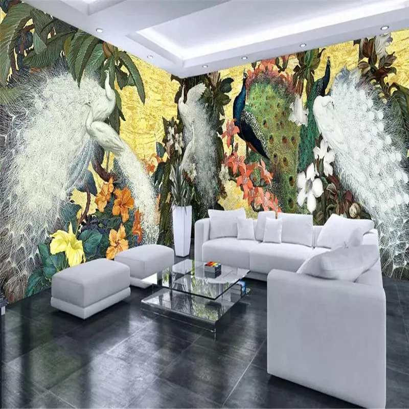 Peacock European TV sofa full house background wall professional production mural wallpaper wholesale custom poster photo wall
Peacock European TV sofa full house background wall professional production mural wallpaper wholesale custom poster photo wall