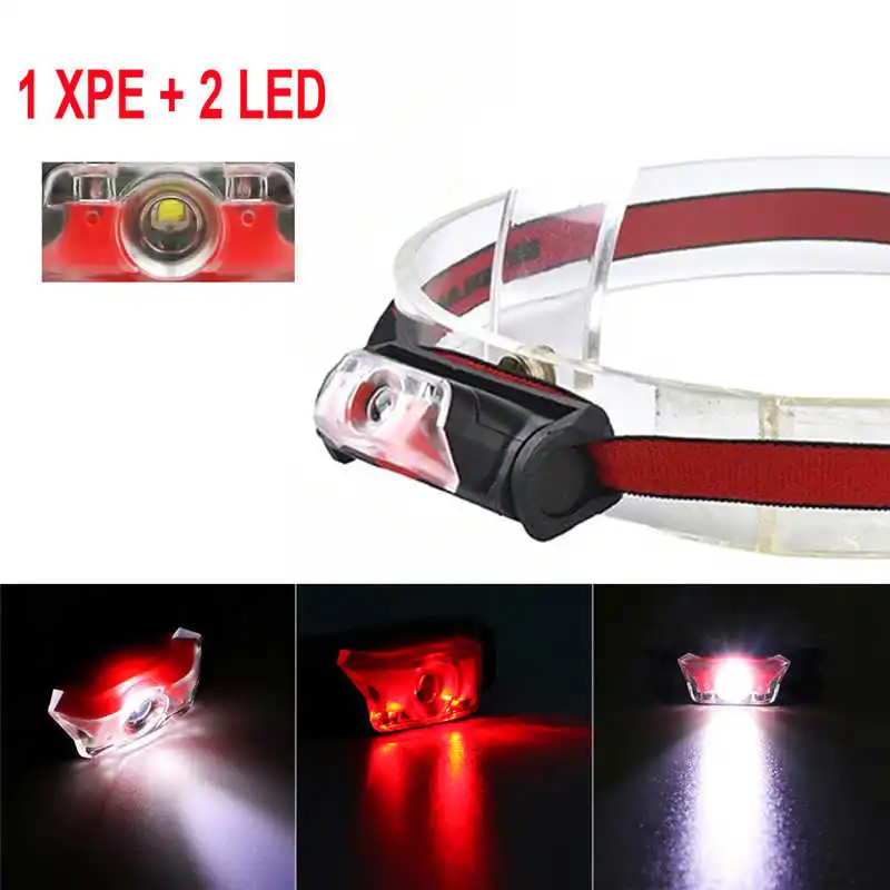 Mini Super Bright Headlight XPE + 2 LED 4 Mode Head Torch Lamp powerful led flashlight head lanterna bike #4S6
Mini Super Bright Headlight XPE + 2 LED 4 Mode Head Torch Lamp powerful led flashlight head lanterna bike #4S6