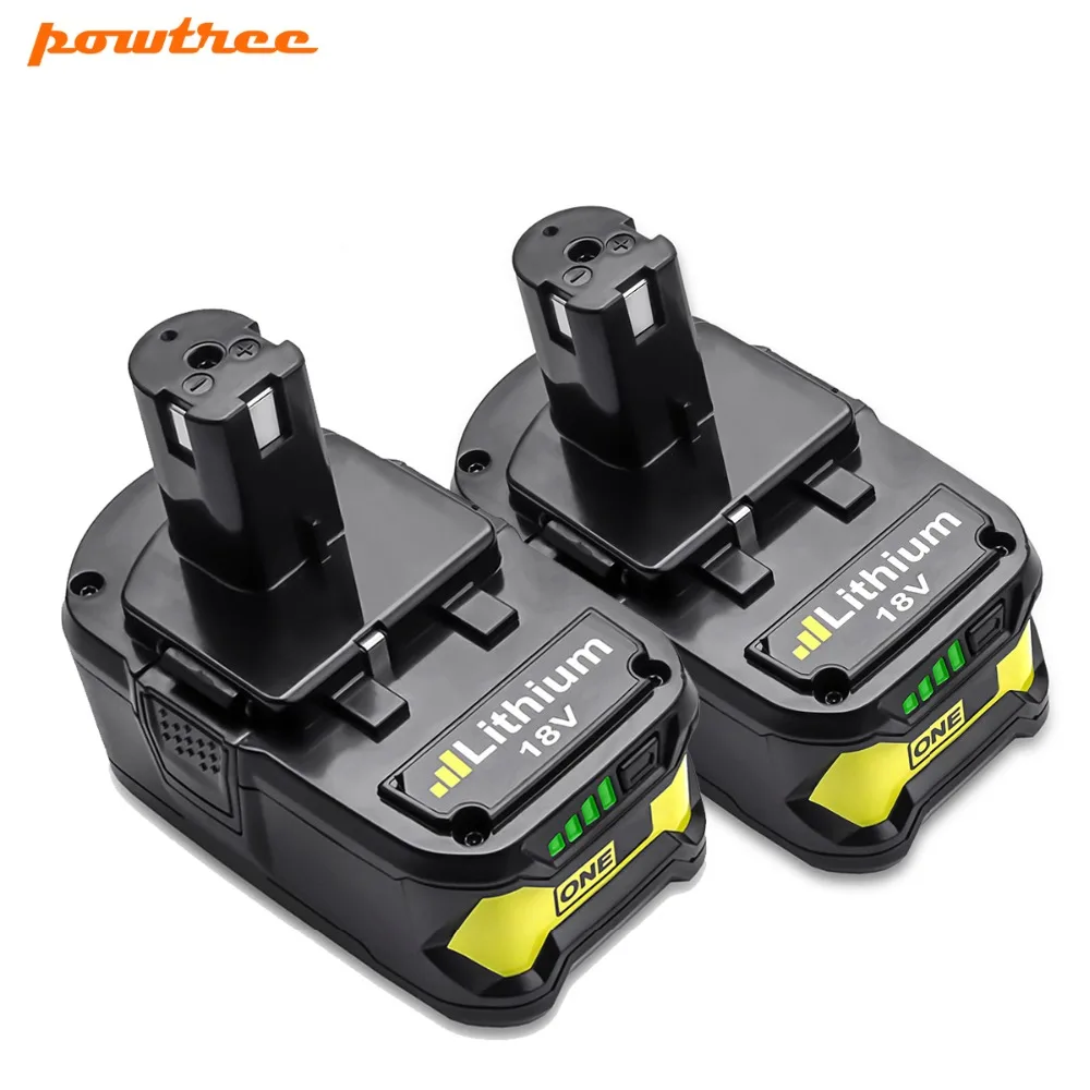 Powtree For Ryobi 2PCS 6000mAh 18V P108 Li-Ion High Capacity Power tool battery Replacement RB18L40 P107 P104 For ONE+ BIW180
Powtree For Ryobi 2PCS 6000mAh 18V P108 Li-Ion High Capacity Power tool battery Replacement RB18L40 P107 P104 For ONE+ BIW180