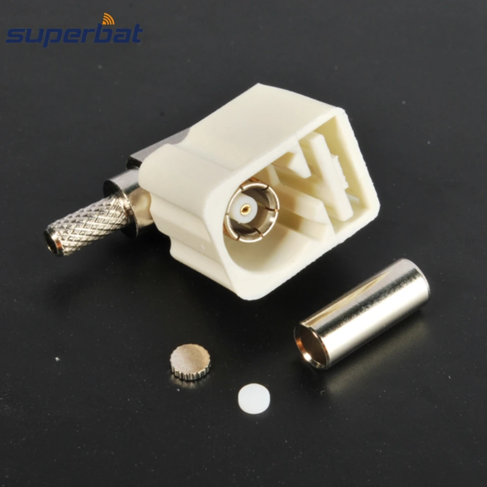 Superbat 10pcs RF Connector Fakra code B Jack Female Right Angle Crimp Attachment for Coaxial Cable RG316 RG174 LMR100
Superbat 10pcs RF Connector Fakra code B Jack Female Right Angle Crimp Attachment for Coaxial Cable RG316 RG174 LMR100