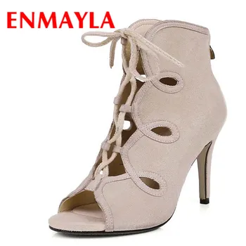 ENMAYLA New Gladiator Sandal Shoes Spring Fashion Lace-Up Back Zip Thin Heels Full Grain Leather Nubuck Cross-tied Women Sandals
ENMAYLA New Gladiator Sandal Shoes Spring Fashion Lace-Up Back Zip Thin Heels Full Grain Leather Nubuck Cross-tied Women Sandals