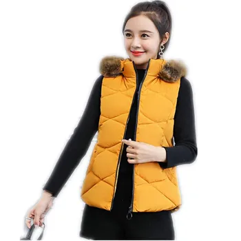 New Autumn Winter Women's Vest 2018 Hooded Fur Collar Women Short Waistcoat Female Slim Outerwear Casual Warm Vest Mujer CQ2432
New Autumn Winter Women's Vest 2018 Hooded Fur Collar Women Short Waistcoat Female Slim Outerwear Casual Warm Vest Mujer CQ2432