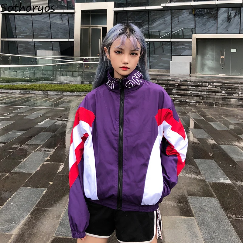 Jackets Women Stand Loose Simple Korean Style Letter Printed Jacket Chic Zipper Student Harajuku All-match Womens Hip Hop Coat
Jackets Women Stand Loose Simple Korean Style Letter Printed Jacket Chic Zipper Student Harajuku All-match Womens Hip Hop Coat