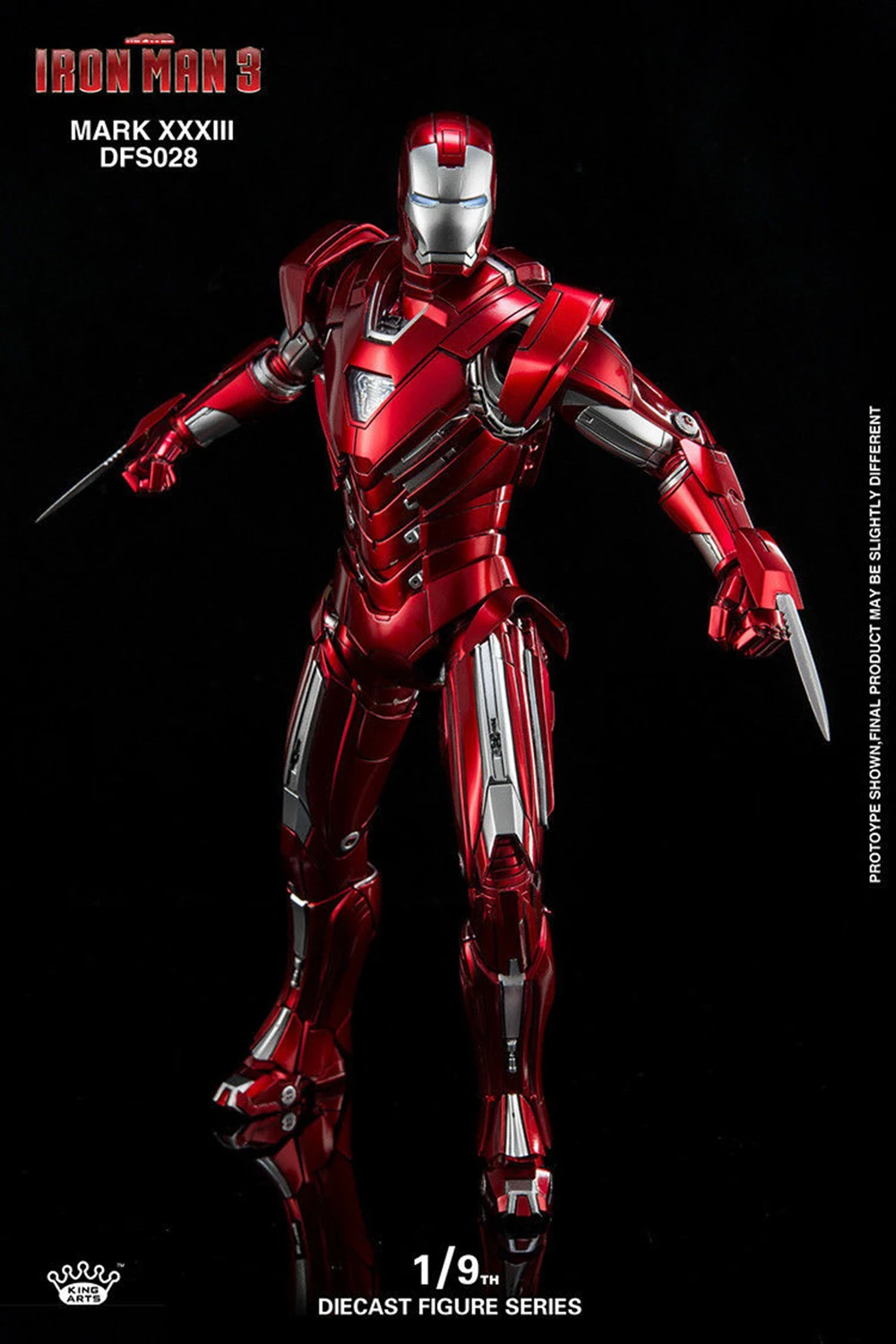 King Arts DFS028 Diecast Mark33 Iron Man Silver Centurion Figure 1/9 Scale Alloy movable iron man action figure
King Arts DFS028 Diecast Mark33 Iron Man Silver Centurion Figure 1/9 Scale Alloy movable iron man action figure