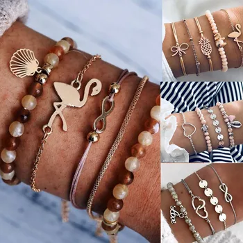 DIEZI Dropshipping 6 Style Bohemia Pineapple Flamingo Elephant Charm Bracelets Sets For Women Beads Bracelets Jewelry Gifts
DIEZI Dropshipping 6 Style Bohemia Pineapple Flamingo Elephant Charm Bracelets Sets For Women Beads Bracelets Jewelry Gifts