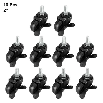 UXCELL 10pcs 2/1.5inch M8 x 15mm Solid Rubber Swivel 360 Degree Screw Threaded Caster Wheels no/with Brake 44/33lb Capacity Each
UXCELL 10pcs 2/1.5inch M8 x 15mm Solid Rubber Swivel 360 Degree Screw Threaded Caster Wheels no/with Brake 44/33lb Capacity Each
