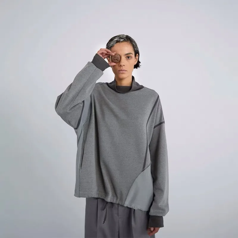 IRINAY089 2019 SS New Collection original design long sleeve oversized turtleneck hoodies women 
IRINAY089 2019 SS New Collection original design long sleeve oversized turtleneck hoodies women