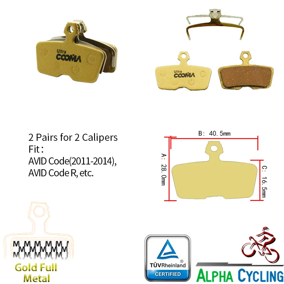 SRAM//Avid Code Code RSC Code r Metallic Disc Brake Pad Pair