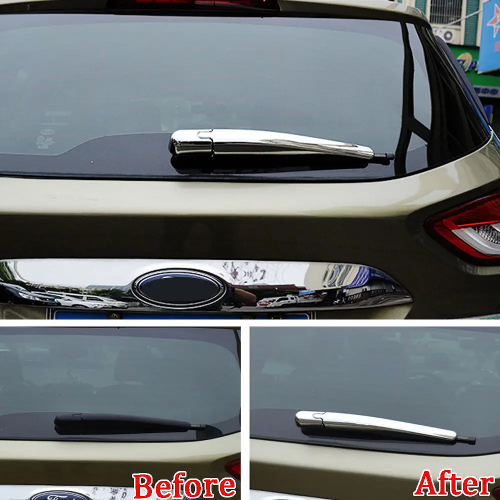 BBQ@FUKA New Car Styling Accessories Fit For Ford Escape Kuga Chrome Rear Window Wiper Arm Blade COVER TRIM OVERLAY ABS 
BBQ@FUKA New Car Styling Accessories Fit For Ford Escape Kuga Chrome Rear Window Wiper Arm Blade COVER TRIM OVERLAY ABS
