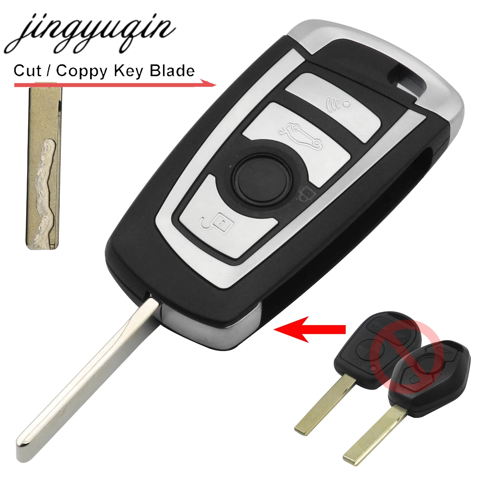 jingyuqin Cut/Uncut Blade Flip Modified Car Remote Key FOB for BMW EWS X3 X5 Z3 Z4 E38 E39 E46 315/433MHz ID44 Chip Transmitter
jingyuqin Cut/Uncut Blade Flip Modified Car Remote Key FOB for BMW EWS X3 X5 Z3 Z4 E38 E39 E46 315/433MHz ID44 Chip Transmitter