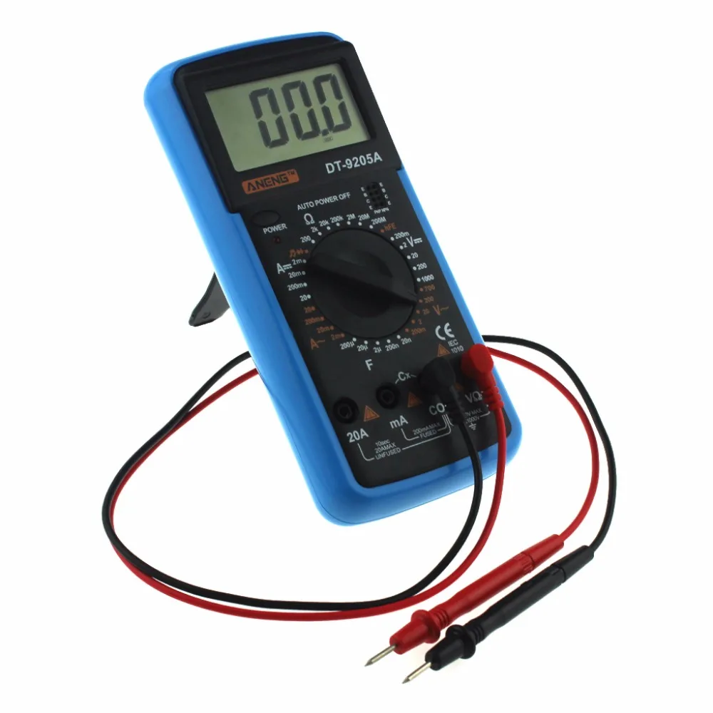 

DT-9205A LCD Digital Multimeter Electric Handheld Tester Meter AC DC Electrical Instruments Tools