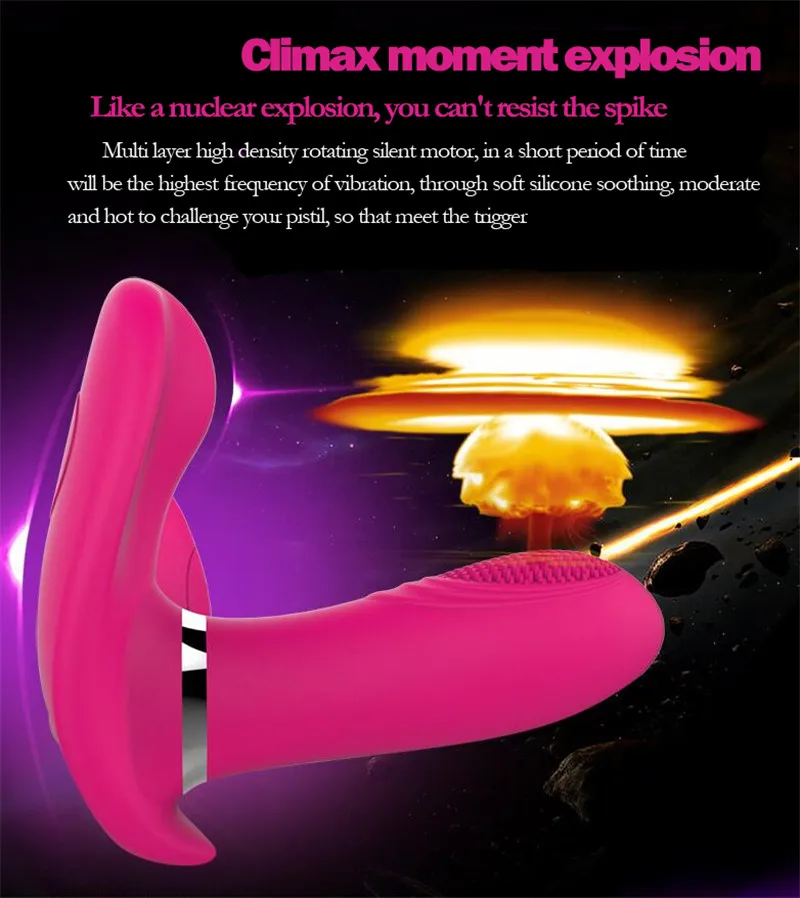 Wireless Butterfly Vibrator Magic Wand Women G-spot Vibrators Remote Control Charging Warmed Vibrating Body Massager Sex Toy 4
