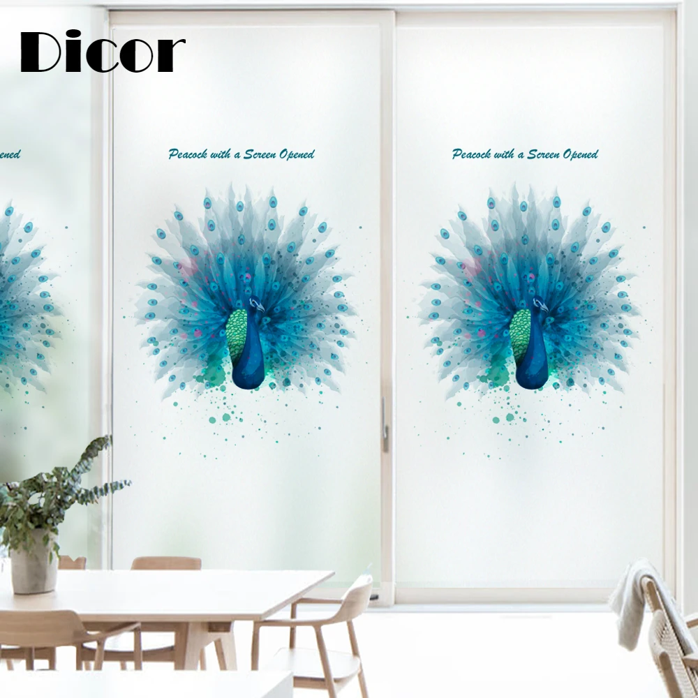 DICOR Proud As A Peacock Fashion Art Window Glass Sticker Advanced PVC Frosted Opaque Privacy Window Film For Home Decor Decal
DICOR Proud As A Peacock Fashion Art Window Glass Sticker Advanced PVC Frosted Opaque Privacy Window Film For Home Decor Decal