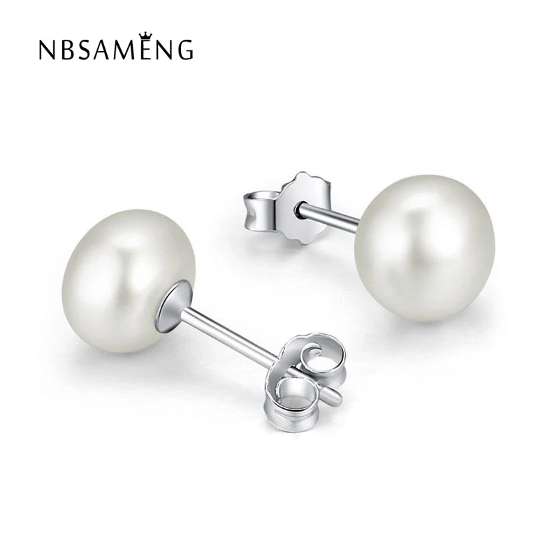 925 Silver Freshwater Pearl Stud Earrings White Pink Purple Natural Pearls Earrings For Women Size 6mm-10mm Fine Jewelry
925 Silver Freshwater Pearl Stud Earrings White Pink Purple Natural Pearls Earrings For Women Size 6mm-10mm Fine Jewelry