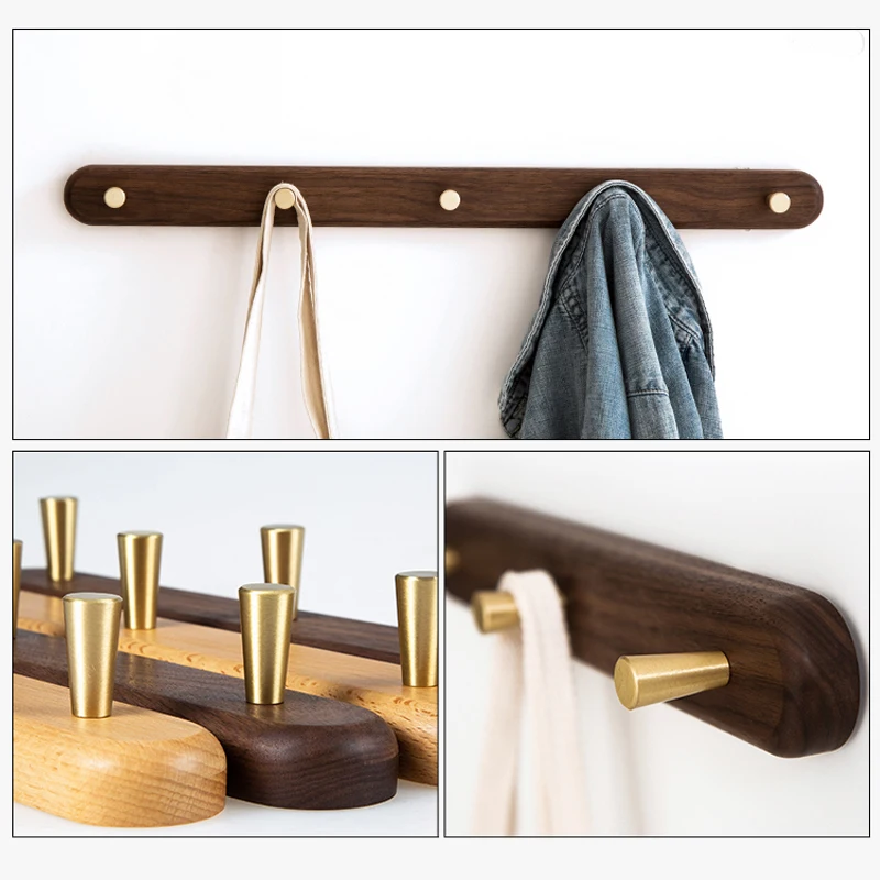 Nordic Wood Coat Hook Wall Wall-mount Hanger Clothes Rack Towel DIY Copper Bathroom Home Organizer
Nordic Wood Coat Hook Wall Wall-mount Hanger Clothes Rack Towel DIY Copper Bathroom Home Organizer