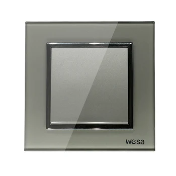 2019 New design EU Standard Wall Switch Luxury Grey Crystal Tempered glass, 1 Gang 1 Way Switch FB-01
2019 New design EU Standard Wall Switch Luxury Grey Crystal Tempered glass, 1 Gang 1 Way Switch FB-01