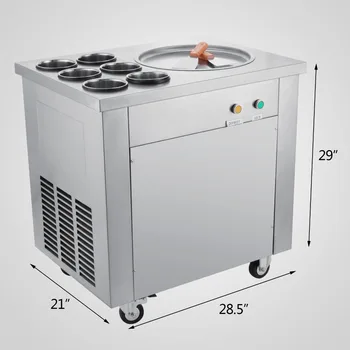 Single Pan Fried Ice Cream Machine Defrost Fry Roll Making 304 Stainless Steel Exquisite Craft High Capacity Ingredient Cylinder
Single Pan Fried Ice Cream Machine Defrost Fry Roll Making 304 Stainless Steel Exquisite Craft High Capacity Ingredient Cylinder