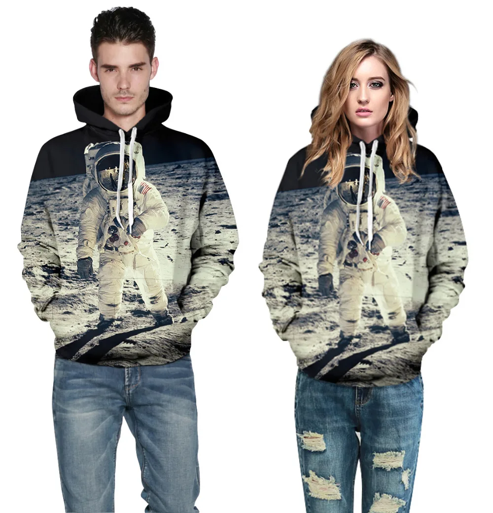 Mens Womens 3D Print Astronaut On the Moon Hoodies Hooded Pocket Sweatshirts QL-022
Mens Womens 3D Print Astronaut On the Moon Hoodies Hooded Pocket Sweatshirts QL-022