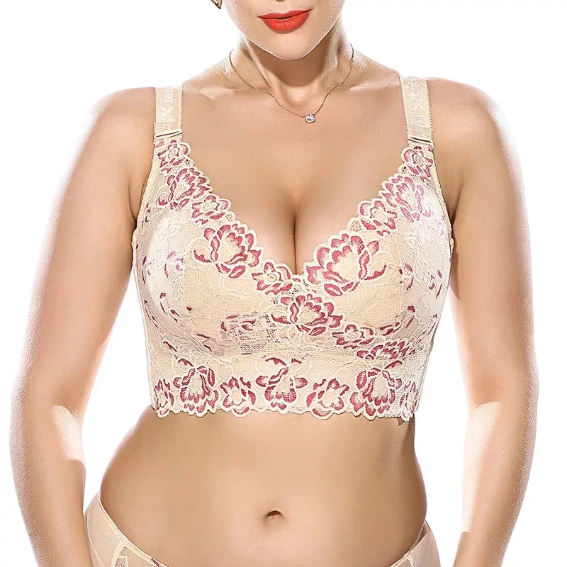 Women's Full Coverage Wire Free Non-Foam Plus Size Floral Lace Bra 34 36 38 40 42 44 46 B C D E F G H I J
Women's Full Coverage Wire Free Non-Foam Plus Size Floral Lace Bra 34 36 38 40 42 44 46 B C D E F G H I J