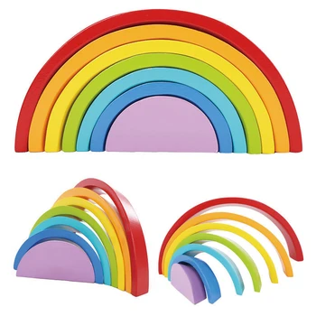 Kids Creative Rainbow Assembling Educational Blocks Colorful Wooden Blocks Infant Children Baby Toys 7Pcs/Set
Kids Creative Rainbow Assembling Educational Blocks Colorful Wooden Blocks Infant Children Baby Toys 7Pcs/Set