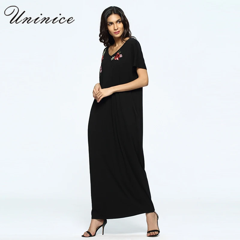 Middle East Embroidery Dress Women Loose Long Islamic Abaya Short Sleeve Djellaba Muslim Abaya Robe Musulmane
Middle East Embroidery Dress Women Loose Long Islamic Abaya Short Sleeve Djellaba Muslim Abaya Robe Musulmane